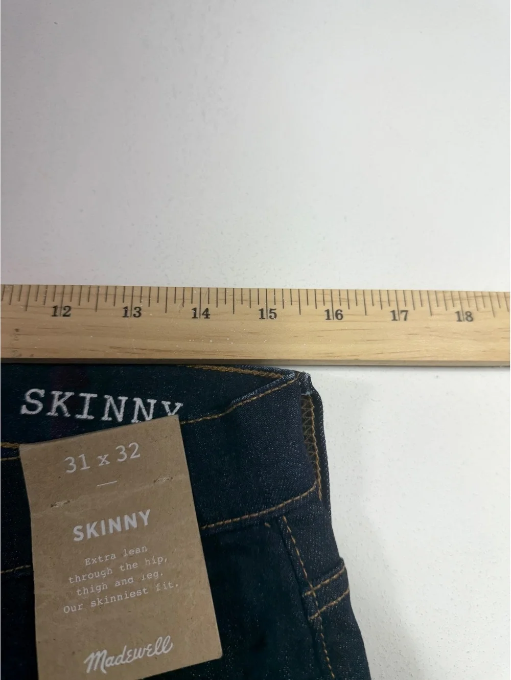 Madewell Men’s Skinny Jeans 31x32 Dark Wash Denim NWT New With Tags